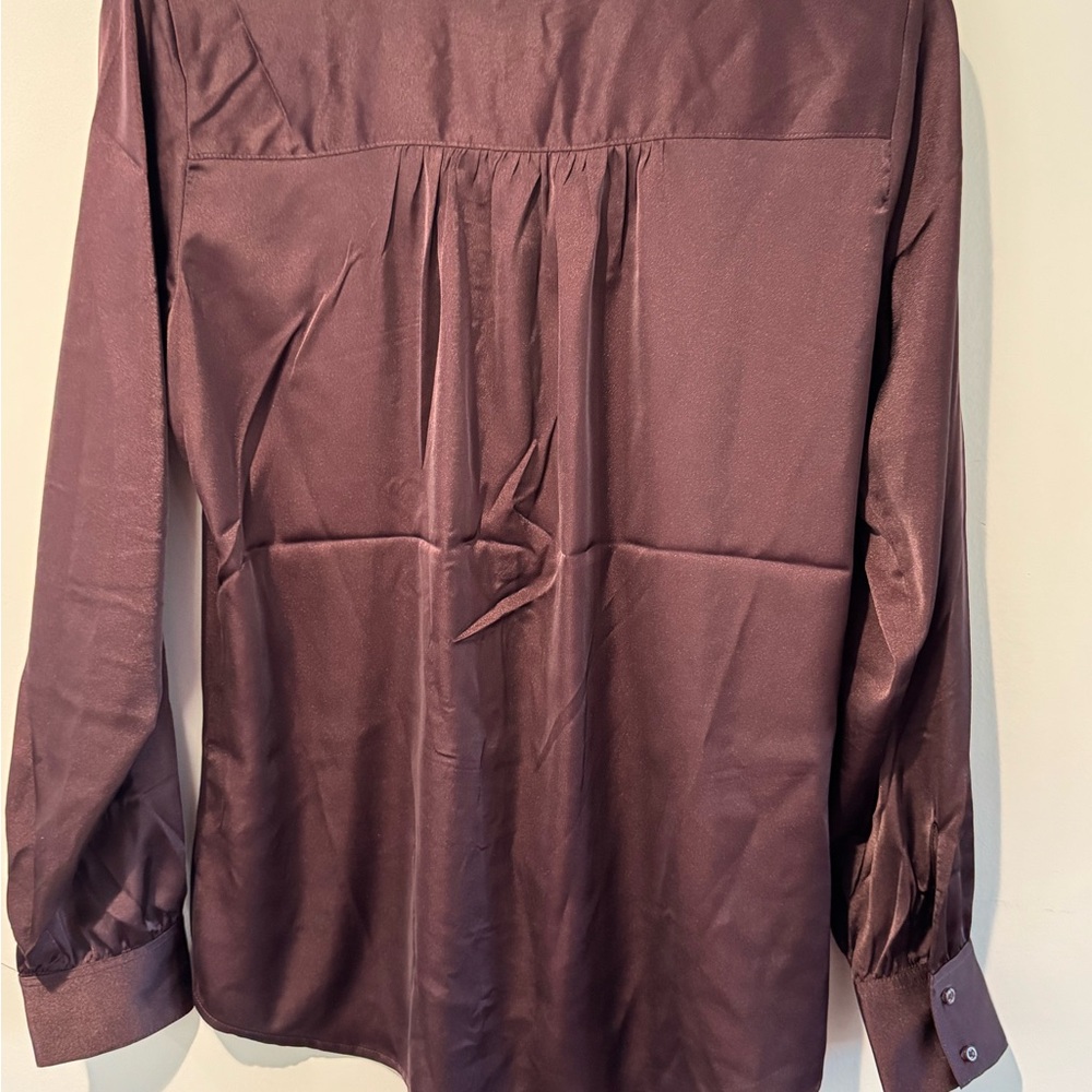 Express Purple Blouse with Gray Accents - Picture 2 of 2